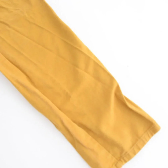 Vintage Oscar de la Reta Mustard High Waisted 100% Cotton Pants  Size 10 - Picture 4 of 12